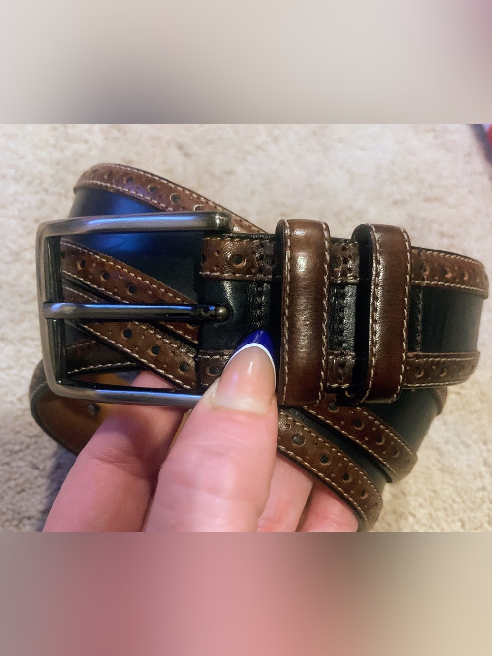 Vintage Mezlan Unisex Leather “Made in Spain” Belt